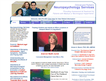 Tablet Screenshot of neuropsychologyservices.com